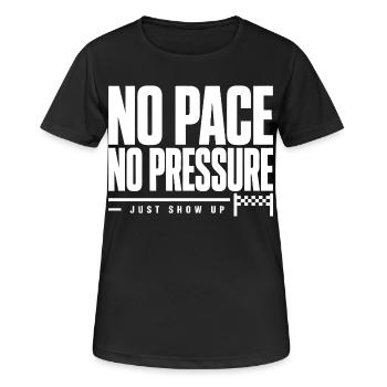 Pas de rythme, pas de pression - T-shirt respirant Femme - noir - Devant - AI Model Female 172 light (172cm)