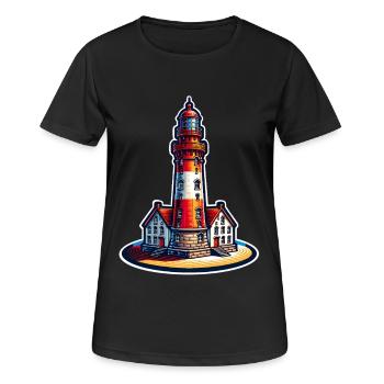 phare - T-shirt respirant Femme - noir - Devant - AI Model Female 172 light (172cm)