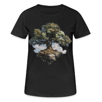 Arbre - T-shirt respirant Femme - noir - Devant - AI Model Female 172 light (172cm)