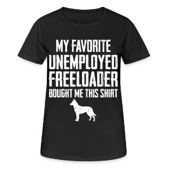Drôle de profiteur belge malinois - T-shirt respirant Femme - noir - Devant - AI Model Female 172 light (172cm)