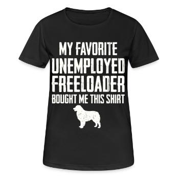 Drôle de Berger Australien Profiteur - T-shirt respirant Femme - noir - Devant - AI Model Female 172 light (172cm)