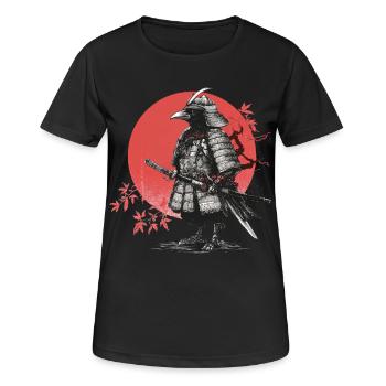 Corbeau Samouraï en armure - T-shirt respirant Femme - noir - Devant - AI Model Female 172 light (172cm)