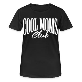 Cool Moms Club - Women's Breathable T-Shirt - black - Front - AI Model Female 172 light (172cm)