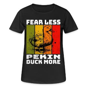 Canard Pékin Canard Blaqué - T-shirt respirant Femme - noir - Devant - AI Model Female 172 light (172cm)
