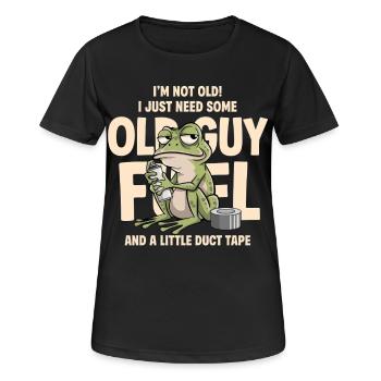 Vieux Grenouille Carburant - T-shirt respirant Femme - noir - Devant - AI Model Female 172 light (172cm)