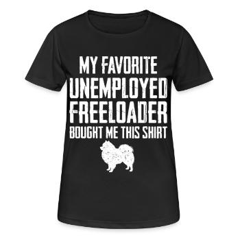 Profiteur pomeranien drôle - T-shirt respirant Femme - noir - Devant - AI Model Female 172 light (172cm)