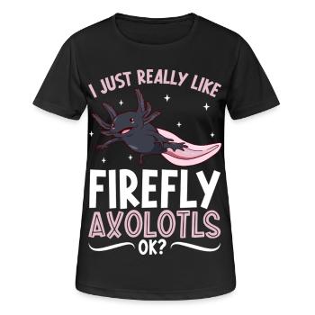 I love my Firefly Axolotl - Women's Breathable T-Shirt - black - Front - AI Model Female 172 light (172cm)