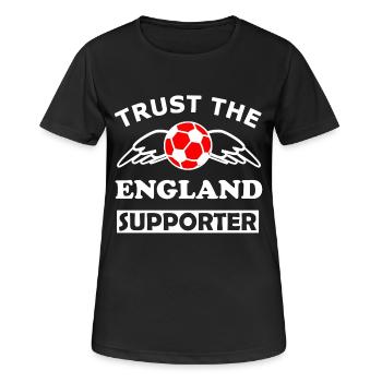 England Fansupporter Wingball - Women's Breathable T-Shirt - black - Front - AI Model Female 172 light (172cm)