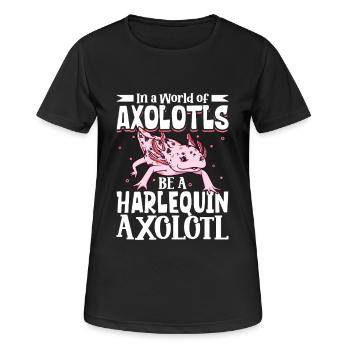 Be a Harlequin Axolotl - Women's Breathable T-Shirt - black - Front - AI Model Female 172 light (172cm)