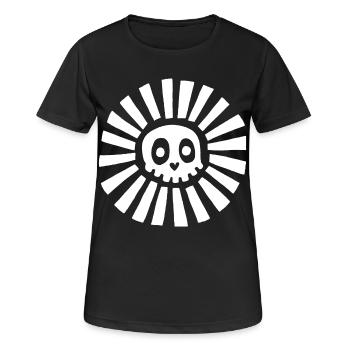 White Sunny Skull - Women's Breathable T-Shirt - black - Front - AI Model Female 172 light (172cm)
