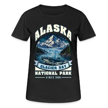 Alaska Cruise Glacier National Park - Women's Breathable T-Shirt - black - Front - AI Model Female 172 light (172cm)