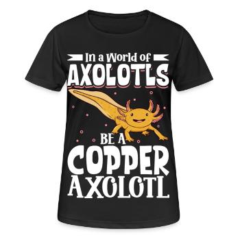 Soyez un Axolotl de Cuivre - T-shirt respirant Femme - noir - Devant - AI Model Female 172 light (172cm)