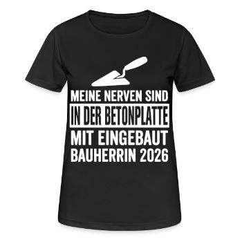 Bauherrin Hausbau Humor - Frauen T-Shirt atmungsaktiv - Schwarz - Vorne - AI Model Female 172 light (172cm)