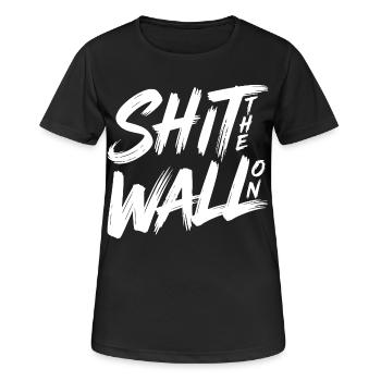 Arrête le mur - T-shirt respirant Femme - noir - Devant - AI Model Female 172 light (172cm)