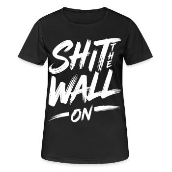 Arrête le mur - T-shirt respirant Femme - noir - Devant - AI Model Female 172 light (172cm)