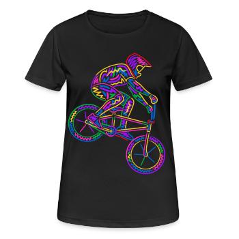 BMX Bike Colorful Boys Bike BMX Kids - Women's Breathable T-Shirt - black - Front - AI Model Female 172 light (172cm)