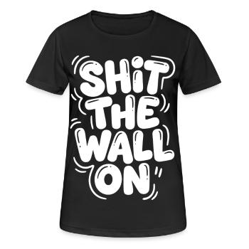 Arrête le mur - T-shirt respirant Femme - noir - Devant - AI Model Female 172 light (172cm)