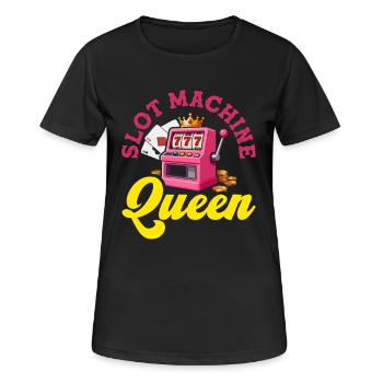 Pinke Spielautomaten Königin Casino Jackpot - Frauen T-Shirt atmungsaktiv - Schwarz - Vorne - AI Model Female 172 light (172cm)
