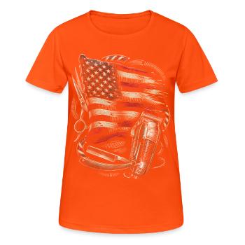 Barber Barbier - Frauen T-Shirt atmungsaktiv - Neonorange - Vorne - AI Model Female 172 dark (172cm)