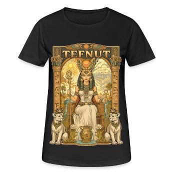 Trône TEFNUT - T-shirt respirant Femme - noir - Devant - AI Model Female 172 light (172cm)