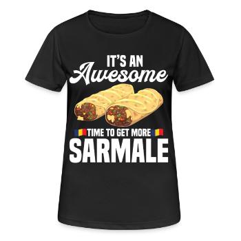  Sarmale Cuisine Foodie Dish Serbian Snack - Women's Breathable T-Shirt - black - Front - AI Model Female 172 light (172cm)