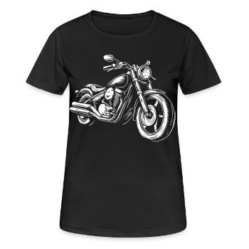 Motard Motard - T-shirt respirant Femme - noir - Devant - AI Model Female 172 light (172cm)