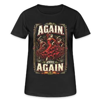 Le flamenco encore et encore - T-shirt respirant Femme - noir - Devant - AI Model Female 172 light (172cm)