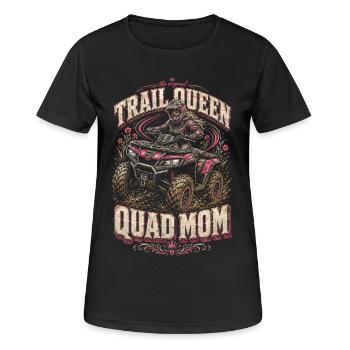 ATV Quad Quad Quad Quad Quad Conductrice Quad Féminine - T-shirt respirant Femme - noir - Devant - AI Model Female 172 light (172cm)