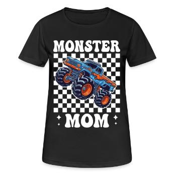 Monster Truck Mama im Checkered Stil - Frauen T-Shirt atmungsaktiv - Schwarz - Vorne - AI Model Female 172 light (172cm)
