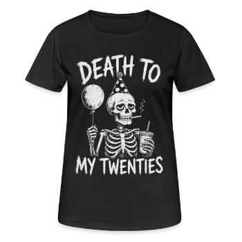30e anniversaire 30 ans 30 ans J’ai maintenant 30 ans - T-shirt respirant Femme - noir - Devant - AI Model Female 172 light (172cm)