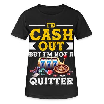 Nicht Aufgeben Casino Roulette Automat Glücksspiel - Frauen T-Shirt atmungsaktiv - Schwarz - Vorne - AI Model Female 172 light (172cm)