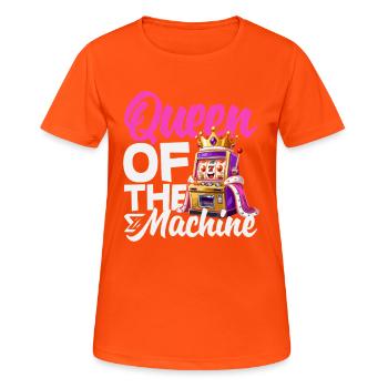 Queen of Slots Casino Jackpot Vegas - Women's Breathable T-Shirt - neon orange - Front - AI Model Female 172 dark (172cm)