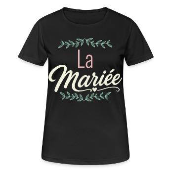 La Mariée EVJF - T-shirt respirant Femme - noir - Devant - AI Model Female 172 light (172cm)