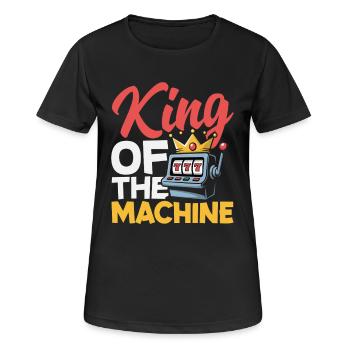 König Der Spielautomaten Casino Jackpot Zocken - Frauen T-Shirt atmungsaktiv - Schwarz - Vorne - AI Model Female 172 light (172cm)