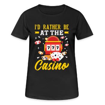 Prefer to gamble in the casino slot machine gambling - Women's Breathable T-Shirt - black - Front - AI Model Female 172 light (172cm)