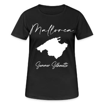 Majorque - T-shirt respirant Femme - noir - Devant - AI Model Female 172 light (172cm)