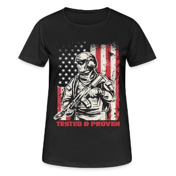 Veterans Day Für Republikaner - Frauen T-Shirt atmungsaktiv - Schwarz - Vorne - AI Model Female 172 light (172cm)