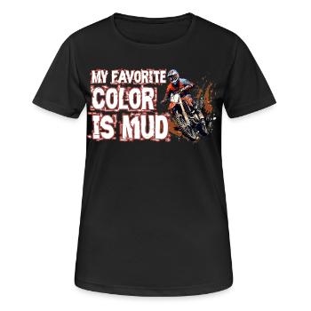 Meine Lieblingsfarbe Ist Schlamm - Frauen T-Shirt atmungsaktiv - Schwarz - Vorne - AI Model Female 172 light (172cm)