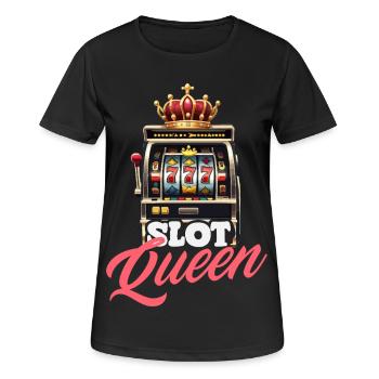 Spielautomaten Königin Casino Glücksspiel Jackpot - Frauen T-Shirt atmungsaktiv - Schwarz - Vorne - AI Model Female 172 light (172cm)