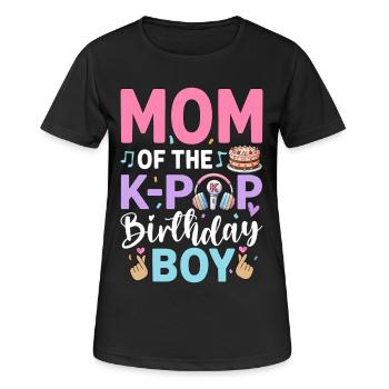 Mom of The K-Pop Birthday Boy - Women's Breathable T-Shirt - black - Front - AI Model Female 172 light (172cm)