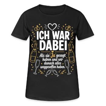 Ich war dabei und hab alles weggesoffen - Frauen T-Shirt atmungsaktiv - Schwarz - Vorne - AI Model Female 172 light (172cm)