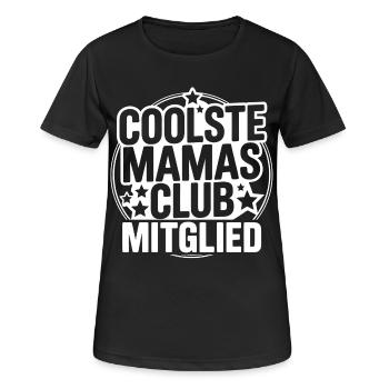 Coolste Mamas Club Mitglied - Frauen T-Shirt atmungsaktiv - Schwarz - Vorne - AI Model Female 172 light (172cm)