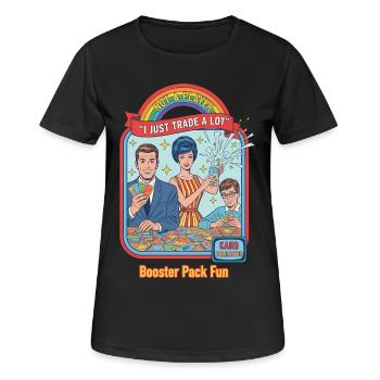 Je ne suis pas un joueur, j’échange juste beaucoup de boosters pour le plaisir - T-shirt respirant Femme - noir - Devant - AI Model Female 172 light (172cm)