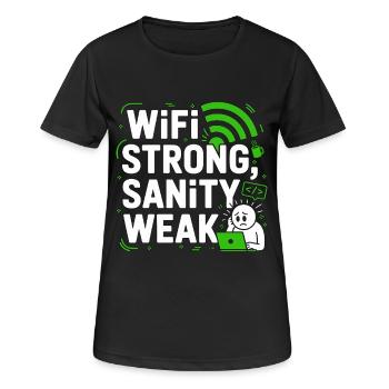 Remote Developer WiFi Strong Software Engineering - Frauen T-Shirt atmungsaktiv - Schwarz - Vorne - AI Model Female 172 light (172cm)