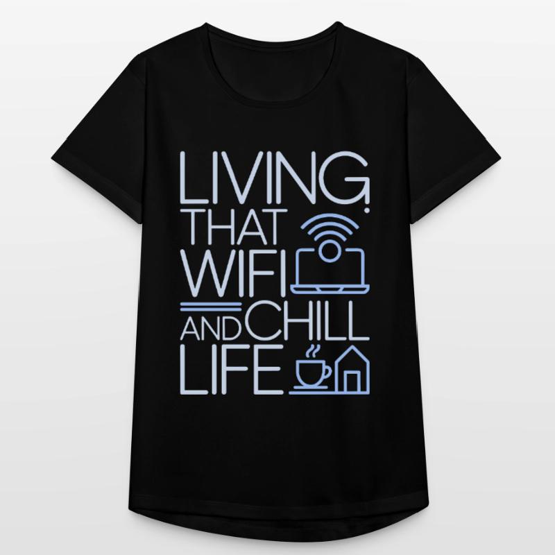 Remote Developer Living That WiFi Web Developer Frauen T-Shirt atmungsaktiv