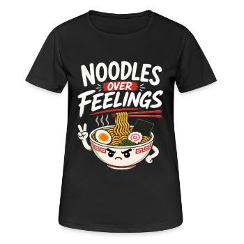 Anime Nudelsuppe Japanisches Ramen Motiv - Frauen T-Shirt atmungsaktiv - Schwarz - Vorne - AI Model Female 172 light (172cm)