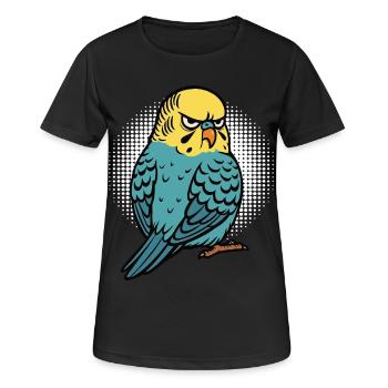 Wellensittich Wellensittichbesitzer Wellensittiche - Frauen T-Shirt atmungsaktiv - Schwarz - Vorne - AI Model Female 172 light (172cm)