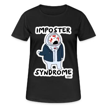Imposter Syndrome Astronaut - Women's Breathable T-Shirt - black - Front - AI Model Female 172 light (172cm)