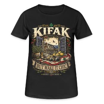 Libanon Libanese Kifak But Make It Chic - Frauen T-Shirt atmungsaktiv - Schwarz - Vorne - AI Model Female 172 light (172cm)