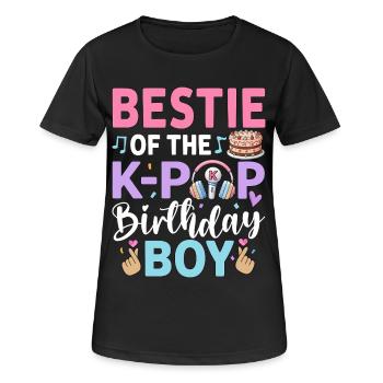 Bestie of The K-Pop Birthday Boy - Women's Breathable T-Shirt - black - Front - AI Model Female 172 light (172cm)